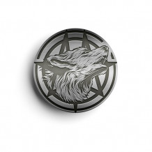 Wolf Metal Pin
