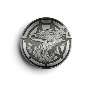 Wolf Metal Pin